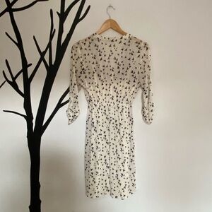 Siren Lily bird print sheer dress with slip dress underneath